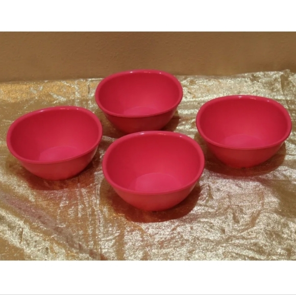 Tupperware 4 x Legacy Soup or Cereal Serving 1.75C bowls New - Pretty Pink Punch - Picture 12 of 16